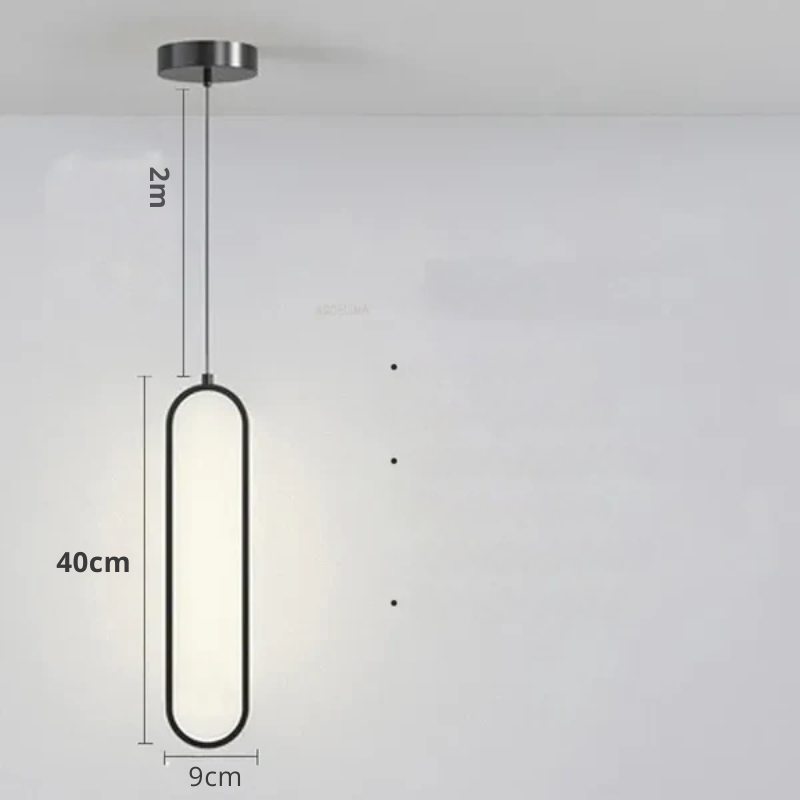 Modern minimalist LED pendellampe - stilrent designlampe for soverom og stue | Luvikno