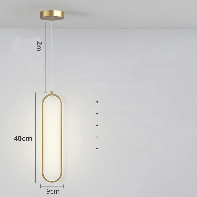 Modern minimalist LED pendellampe - stilrent designlampe for soverom og stue | Luvikno