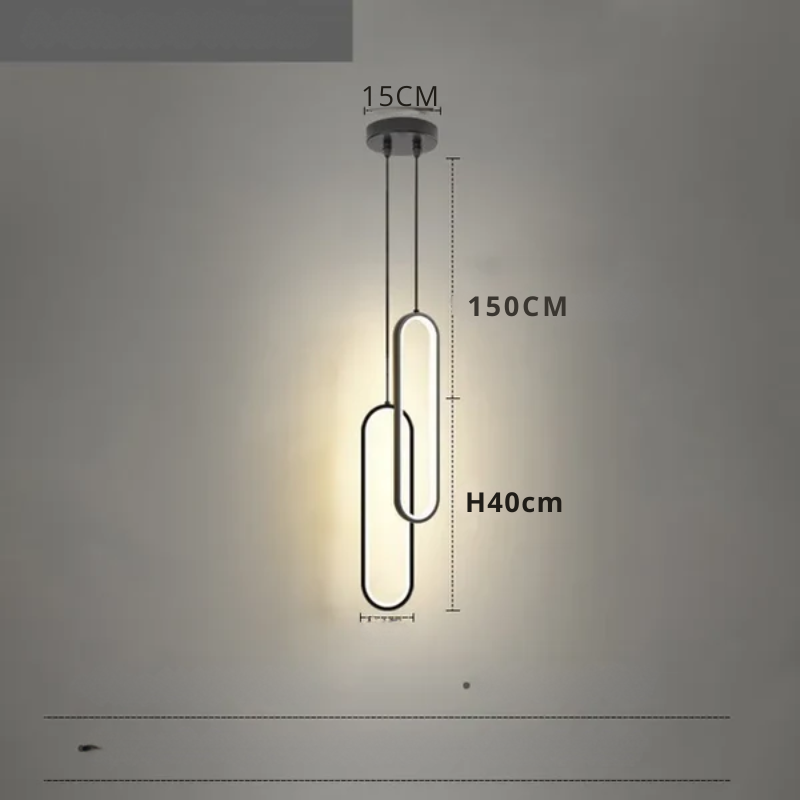 Modern minimalist LED pendellampe - stilrent designlampe for soverom og stue | Luvikno