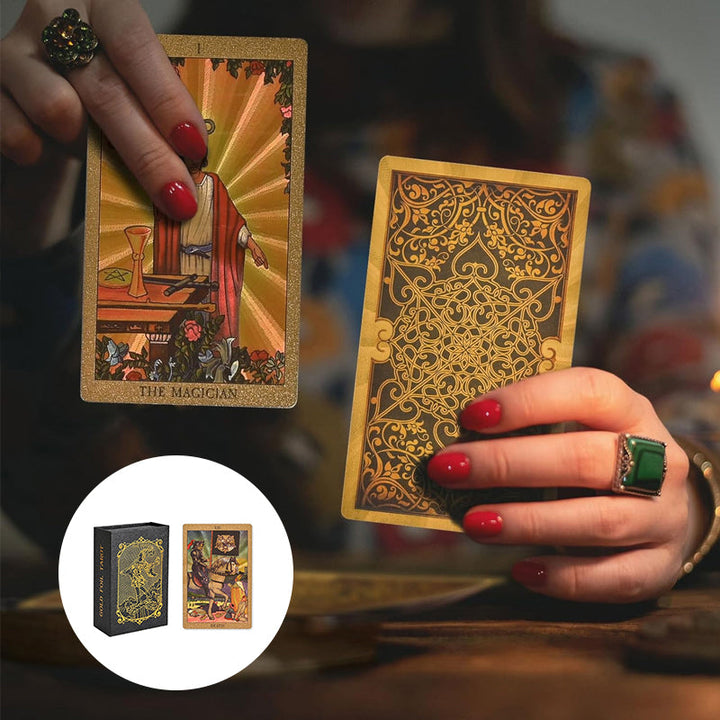 Luvikno | Utforsk den mystiske verden av tarot Gullfarget tarot