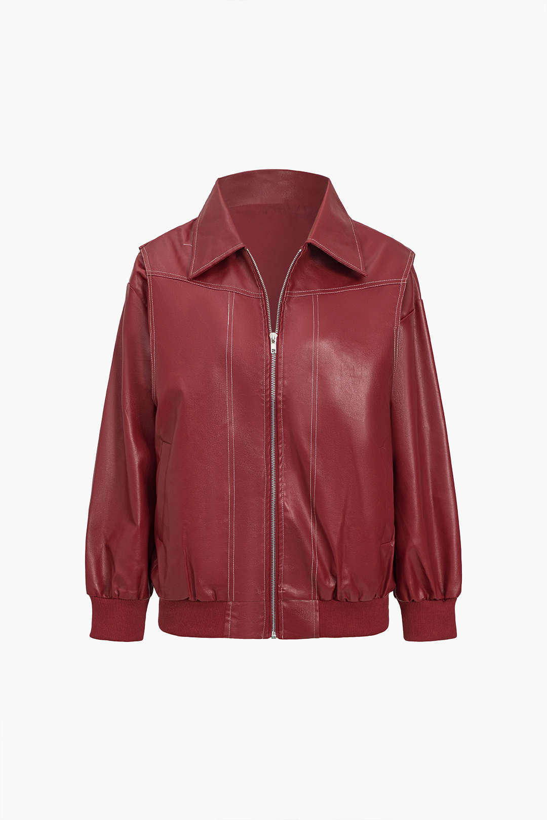 Luvik | Yhdistevä Värit Kaulus Vetoketju Takki