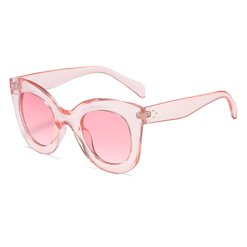 Dame Elegant oversized solbrille med utsøkt ramme Luvikno
