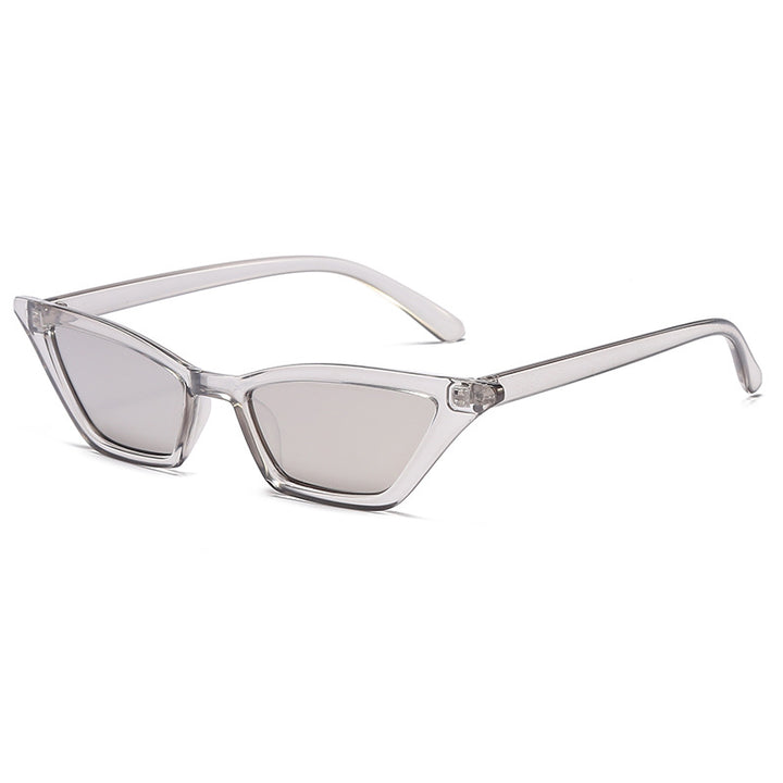 Dame geometrisk solbrille i trendy skjolddesign Luvikno