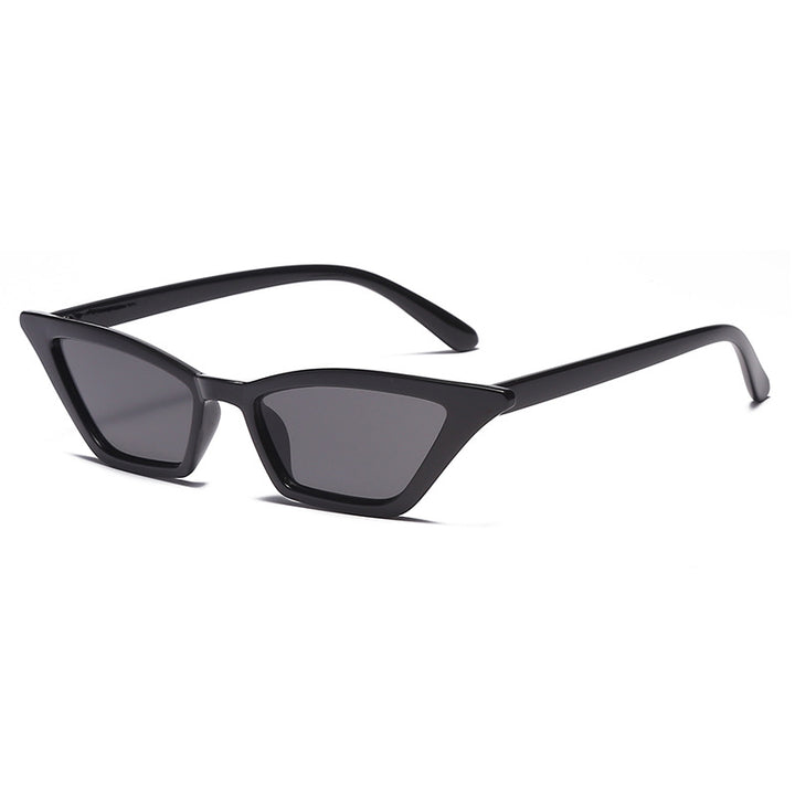 Dame geometrisk solbrille i trendy skjolddesign Luvikno