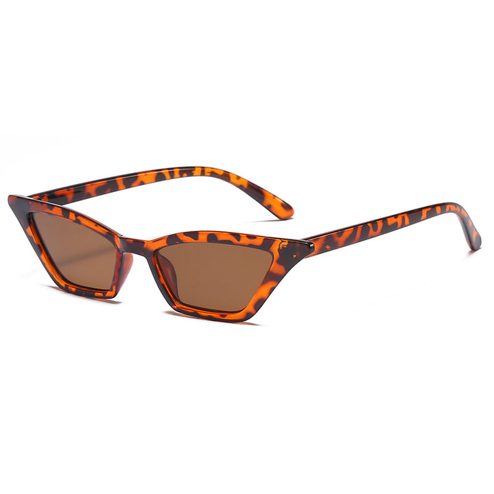 Dame geometrisk solbrille i trendy skjolddesign Luvikno