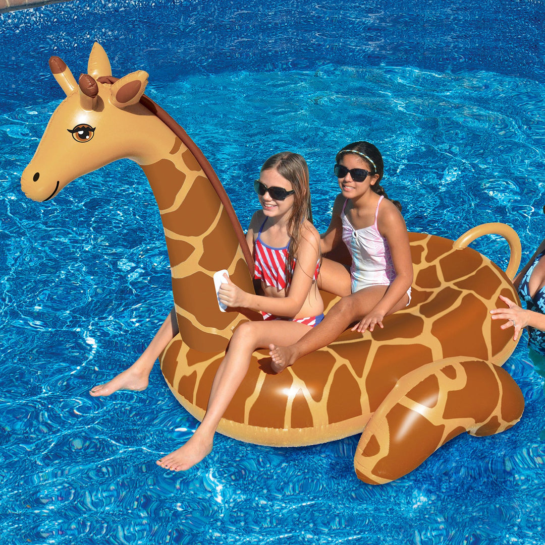 Unisex Oppustbar Giraff Svømmebåt Luvikno