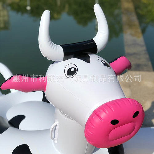 Kvinne Oppblåsbar Enhjørning Svømme Middelhavet Luvikno