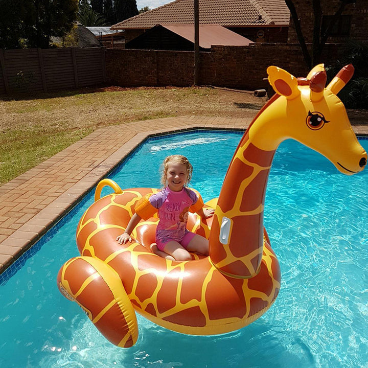 Unisex Oppblåsbar Giraff Bassenget Floater Luvikno