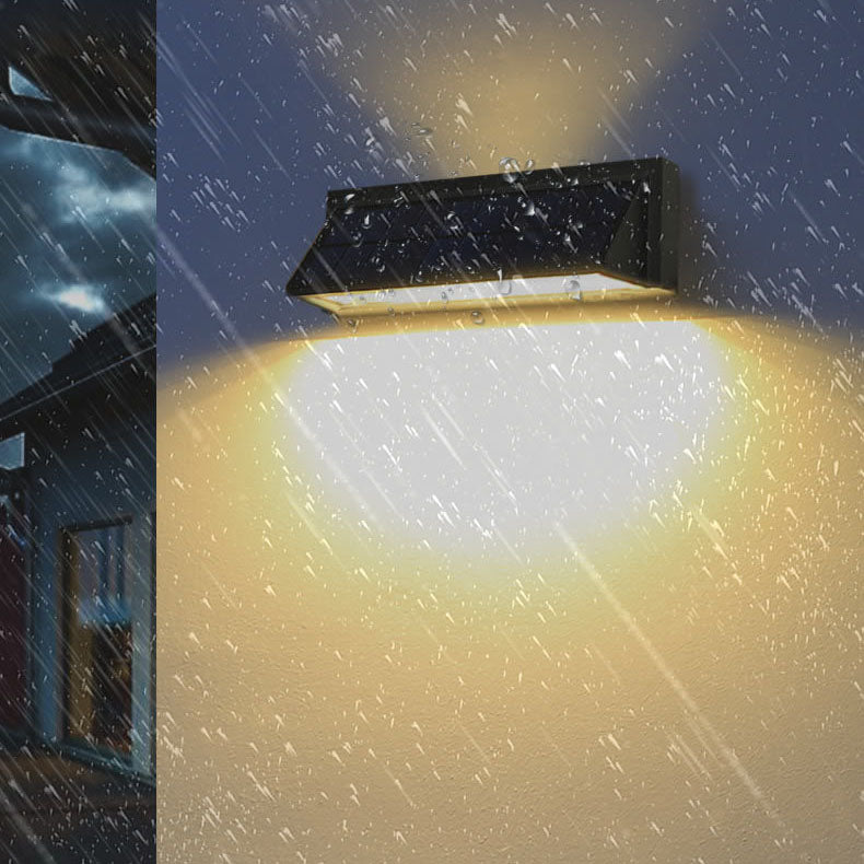 Utendørs solbelyst vanntett rektangulær skrå LED terrassevegglampe | Luvikno