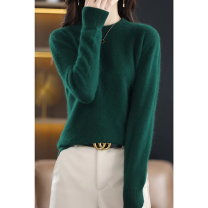 Luvik | Kasmir Neule Naiset Luksusmainen Pyöreä Kaula-aukko, Pehmeä & Muodikas