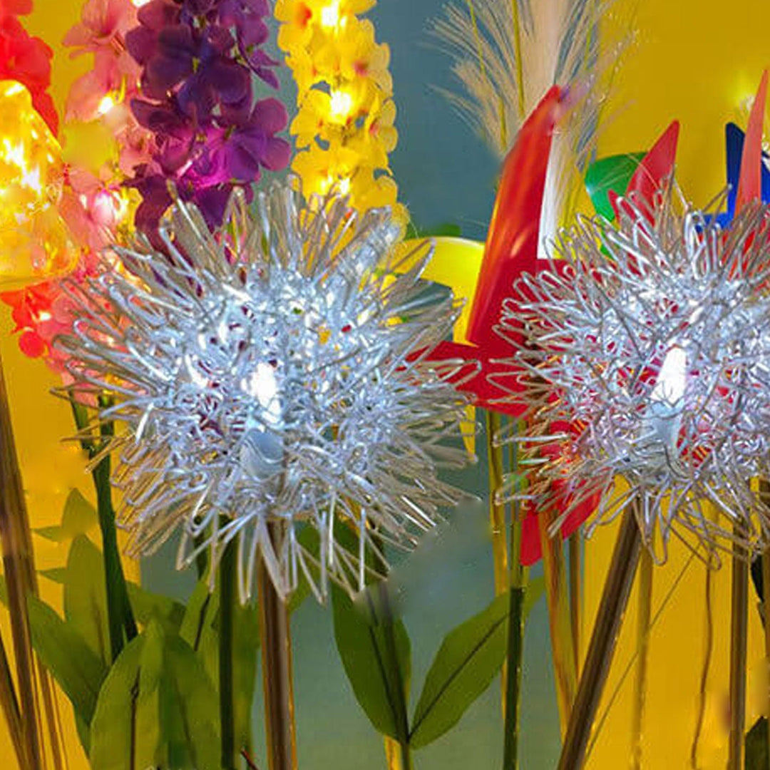 Solar Dandelion Aluminiumtråd Globe Lys LED Utendørs Vanntett Luminøs Hageinnsetting Bakkelys Landskapslys | Luvikno