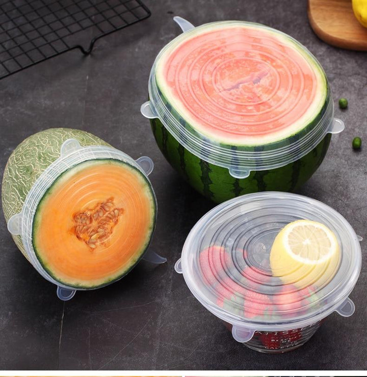 EcoLid - 6 silikon gjenbrukbare stretch-lokk | Luvikno