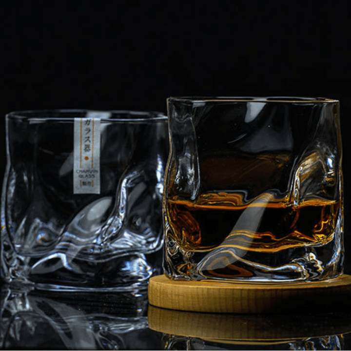 Japansk Edo Kiriko Krumpe Kropp Whisky Glass | Luvikno