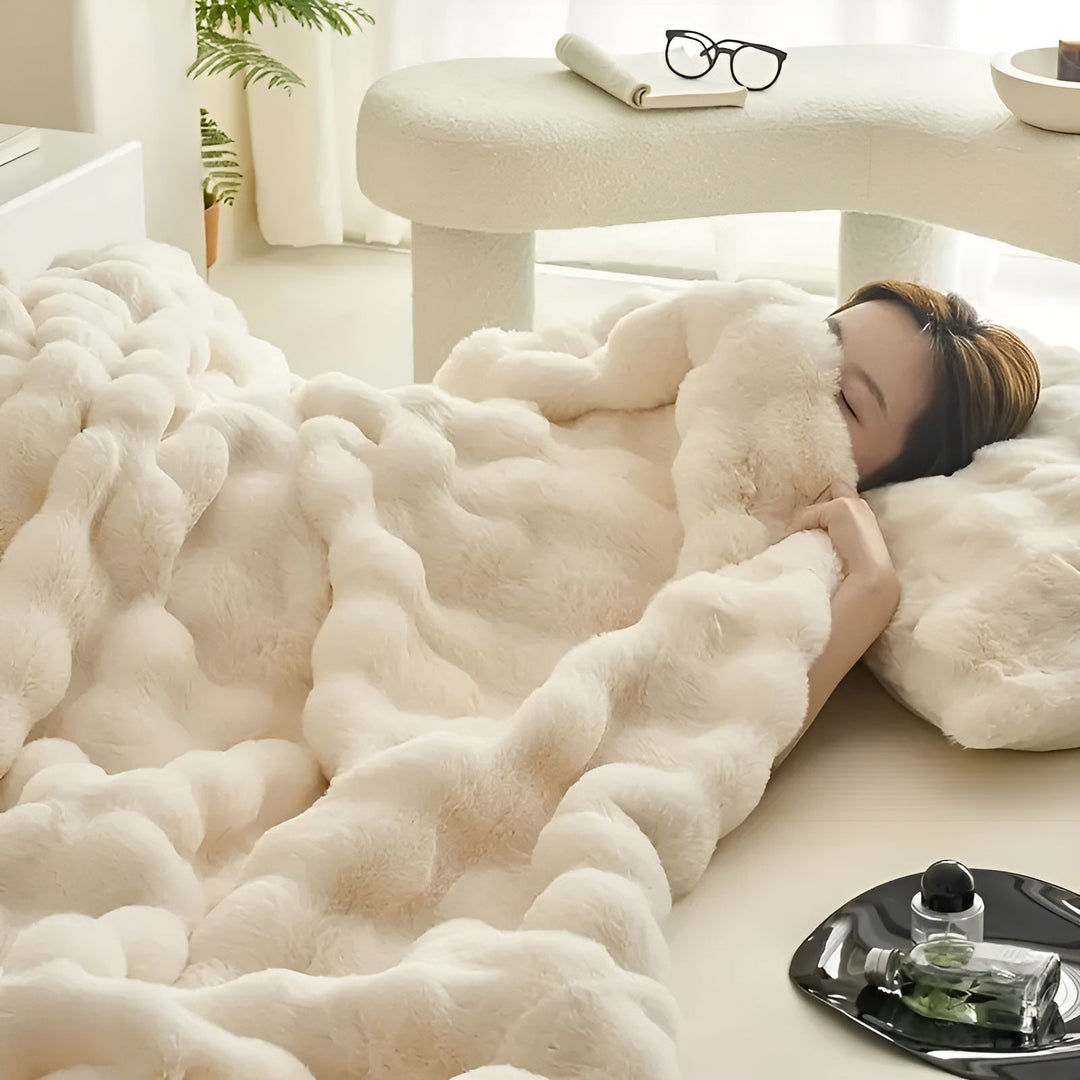 Fleece og fleece-teppe – Ekstra myk & varm | Perfekt for sofa og soverom | Luvikno
