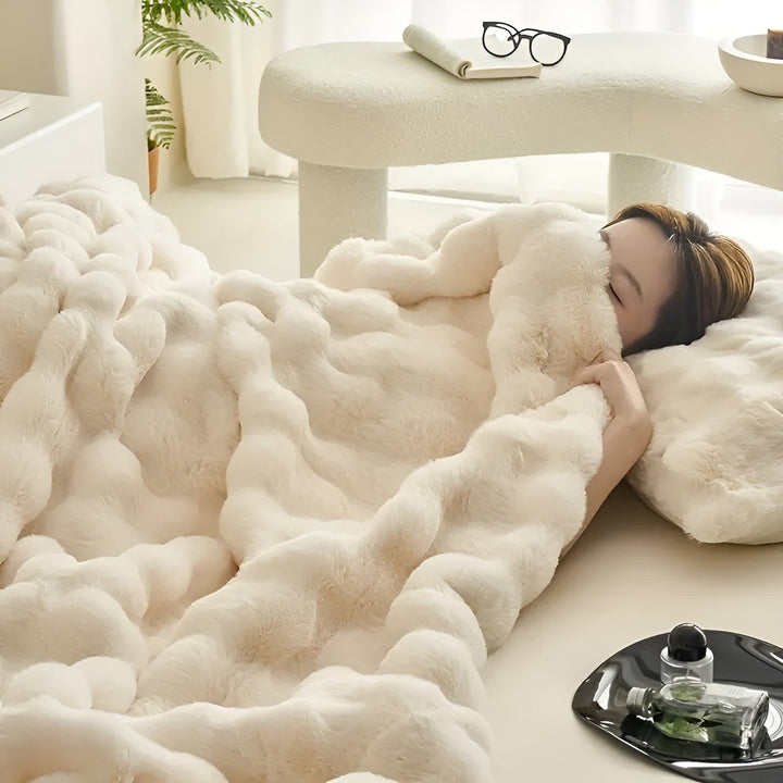 Fleece og fleece-teppe – Ekstra myk & varm | Perfekt for sofa og soverom | Luvikno