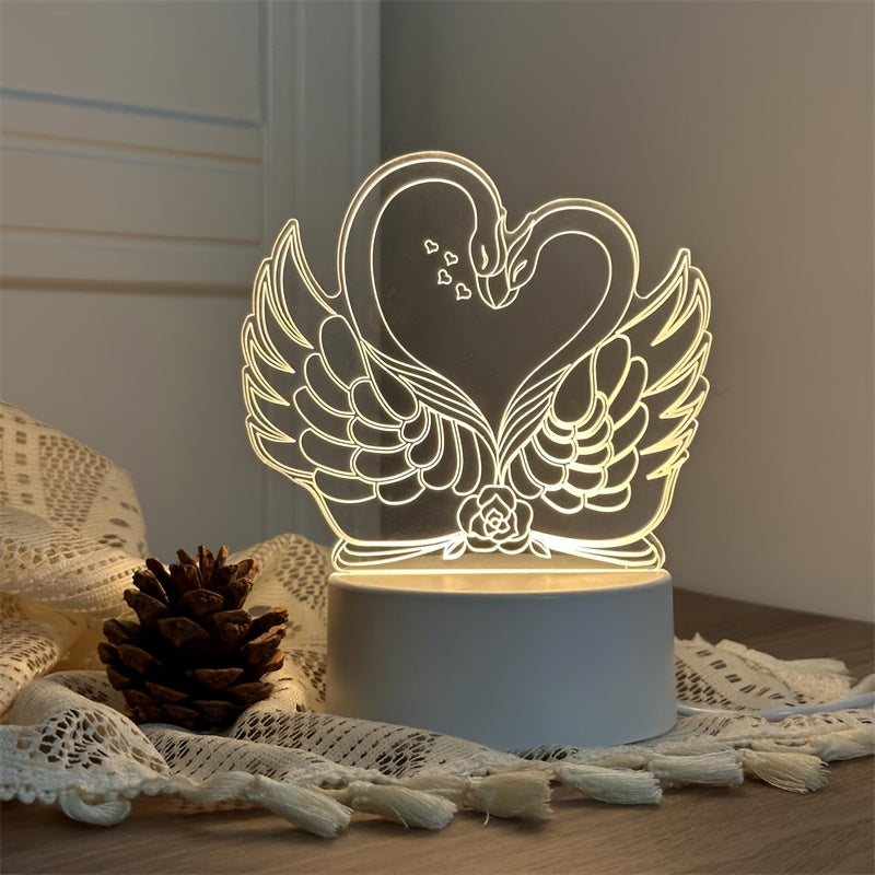 SwaneLume – USB 3D LED Bordbelysning Luvikno