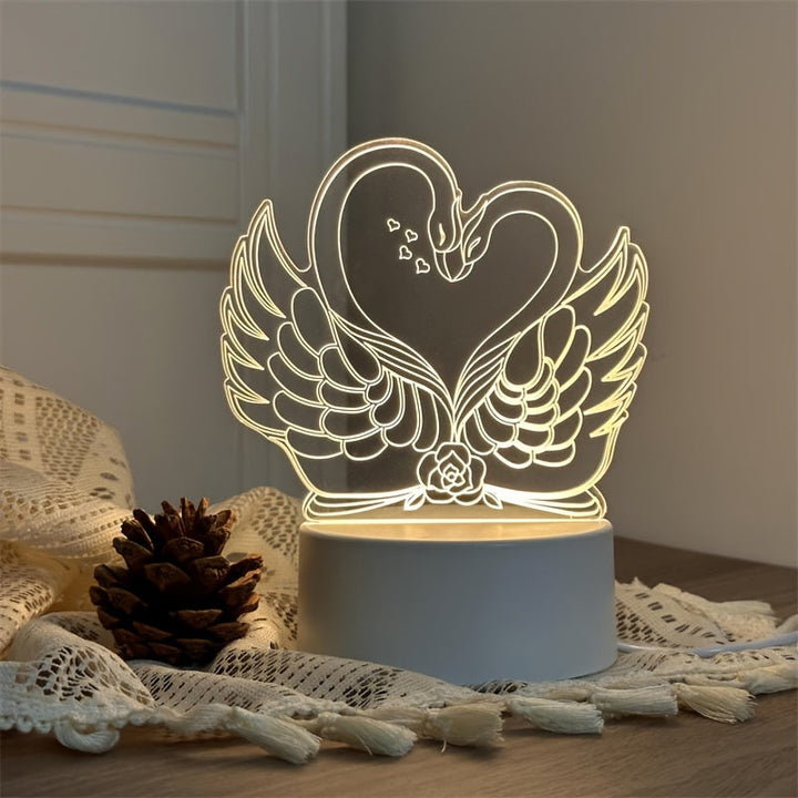 SwaneLume – USB 3D LED Bordbelysning Luvikno