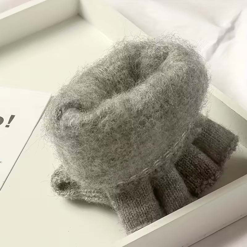 Luvikno | Menns WinterPro Fingerless Hansker – Tykk, Varm og Behagelig