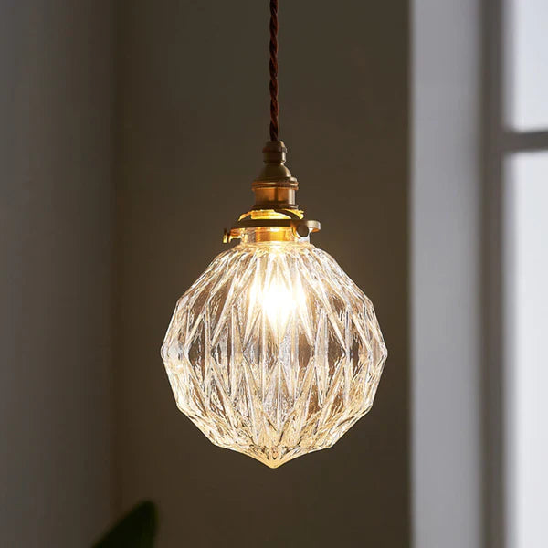 GlobeLight - Industriell Pendellampe med Klar Glasshus Luvikno