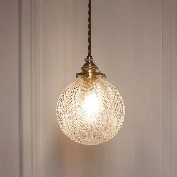 GlobeLight - Industriell Pendellampe med Klar Glasshus Luvikno