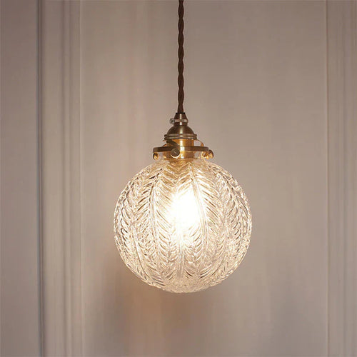 GlobeLight - Industriell Pendellampe med Klar Glasshus Luvikno