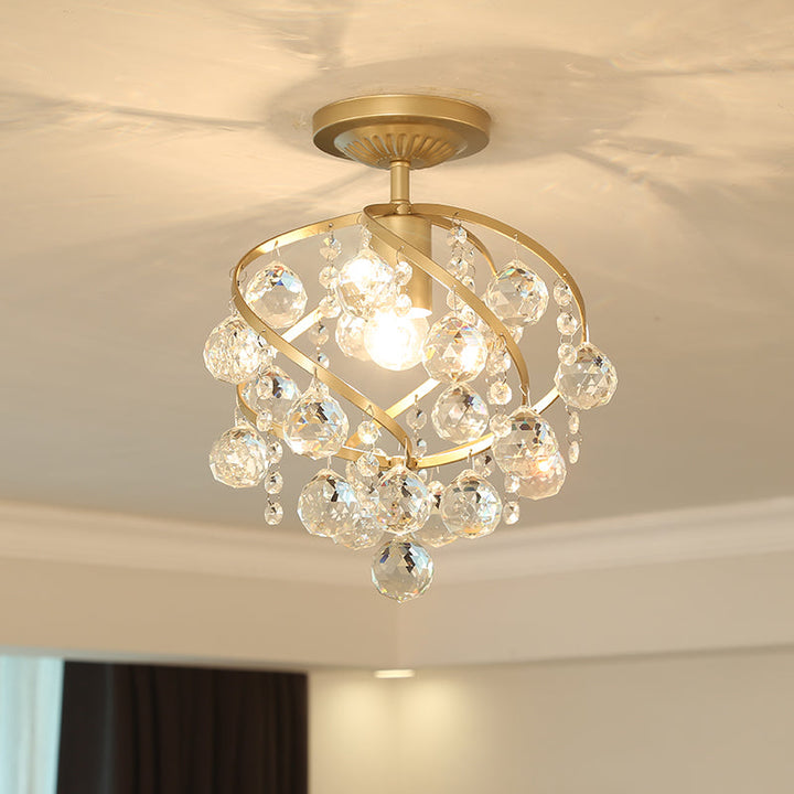 Luvikno | CrystalElegance Pendel - Luksus Taklampe med Messingdetaljer