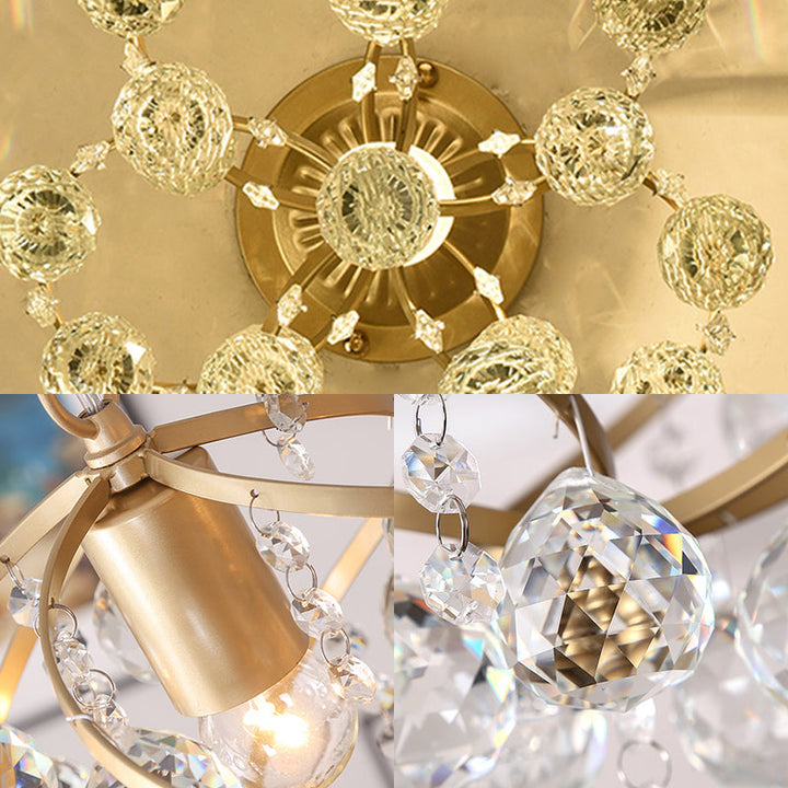 Luvikno | CrystalElegance Pendel - Luksus Taklampe med Messingdetaljer