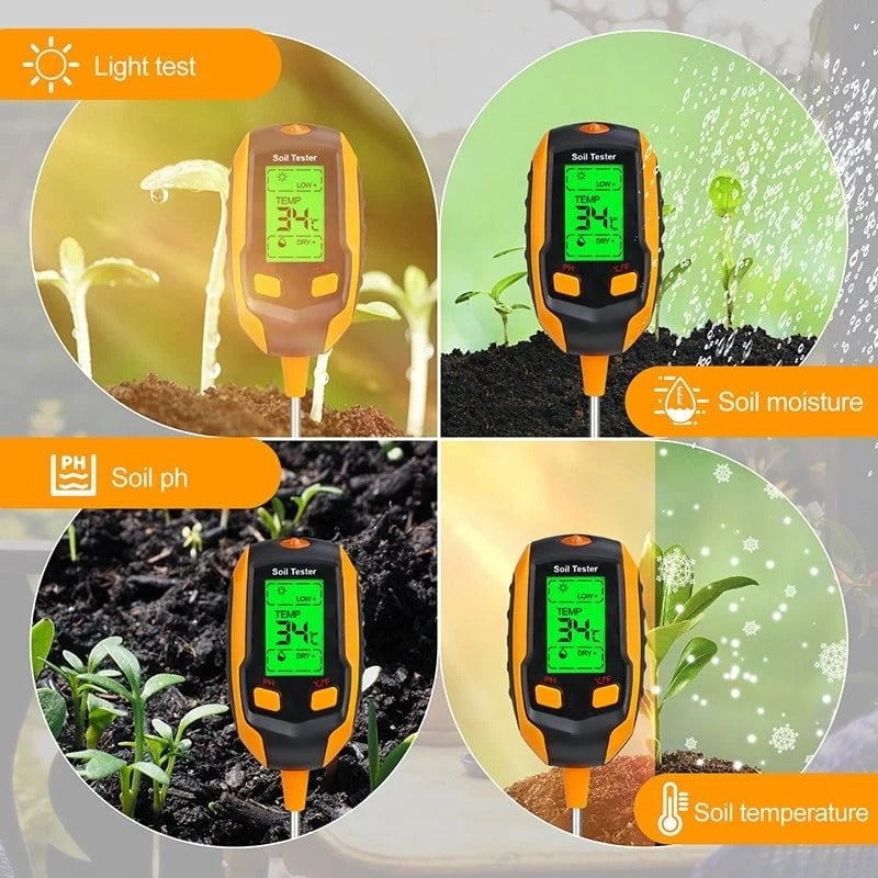 SmartGrow™ 4-i-1 Jordmåler for Planter | Luvikno
