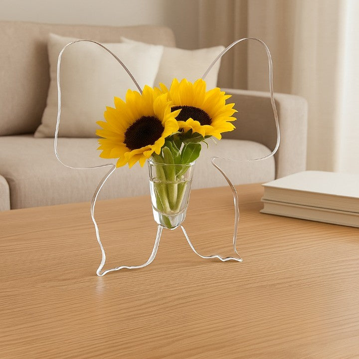 Kunstnerisk sommerfugl klar Luviknoomstervase | Luvikno