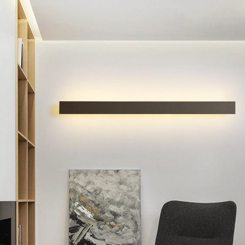 Aluminium skifer formet LED veggbelysning moderne svart vegglampe for stue | Luvikno