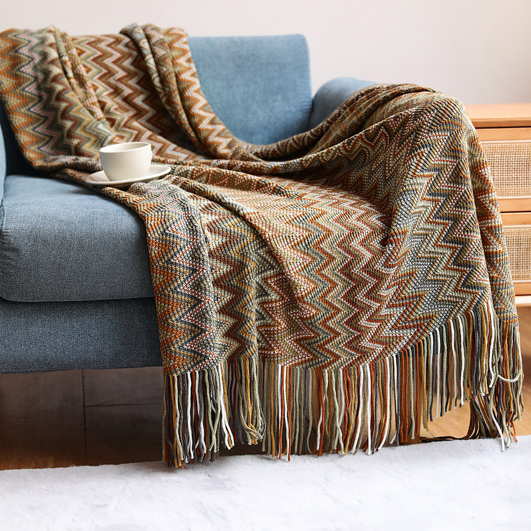 Damer Zigzag Mønster Blanket Luvikno
