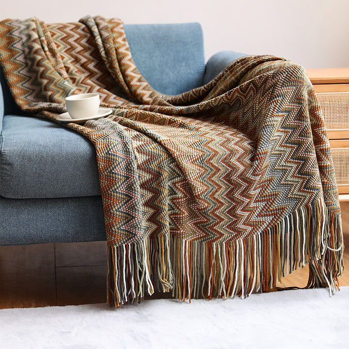 Damer Zigzag Mønster Blanket Luvikno