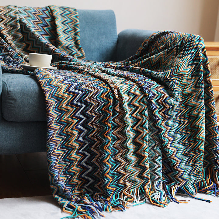 Damer Zigzag Mønster Blanket Luvikno
