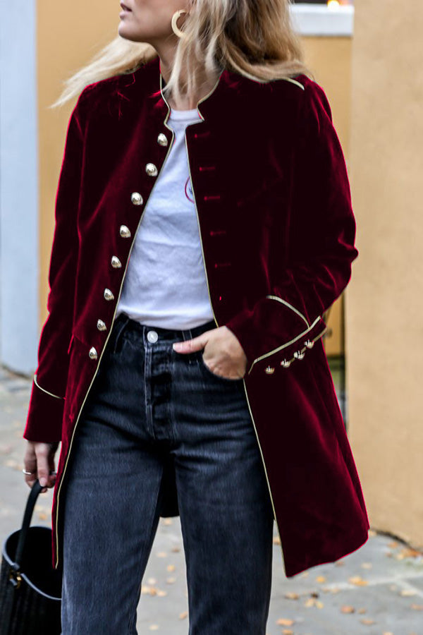 Luvik | Manteau en velours double à l'allure militaire