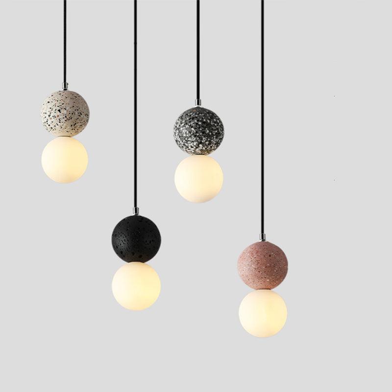 Luvikno | Aurora Glow - Luksus LED Pendellampe i Svart/Hvitt