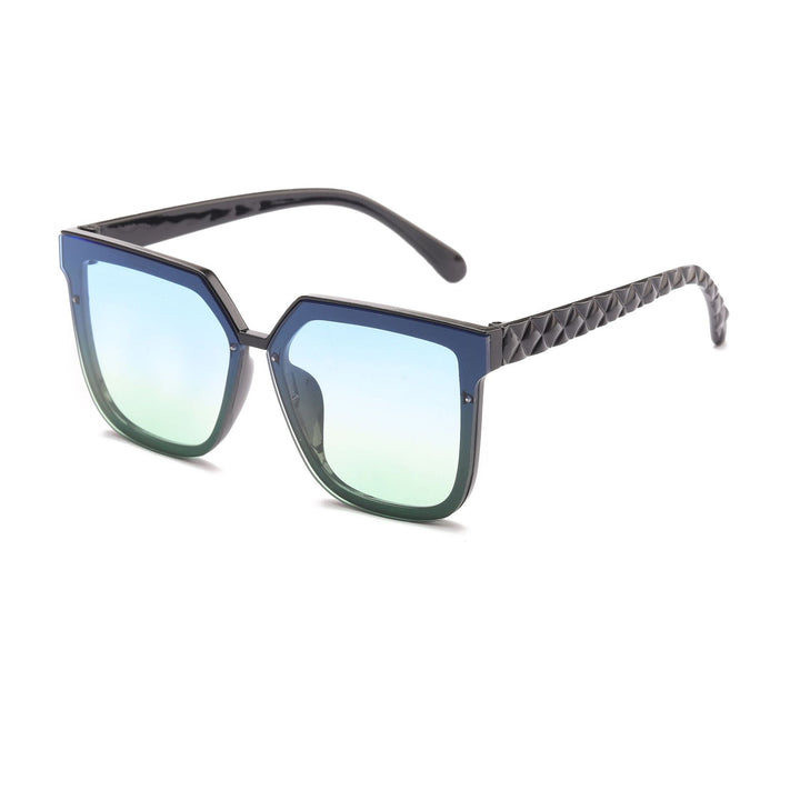 Dame modische solbrille med innovativ polygonal design Luvikno