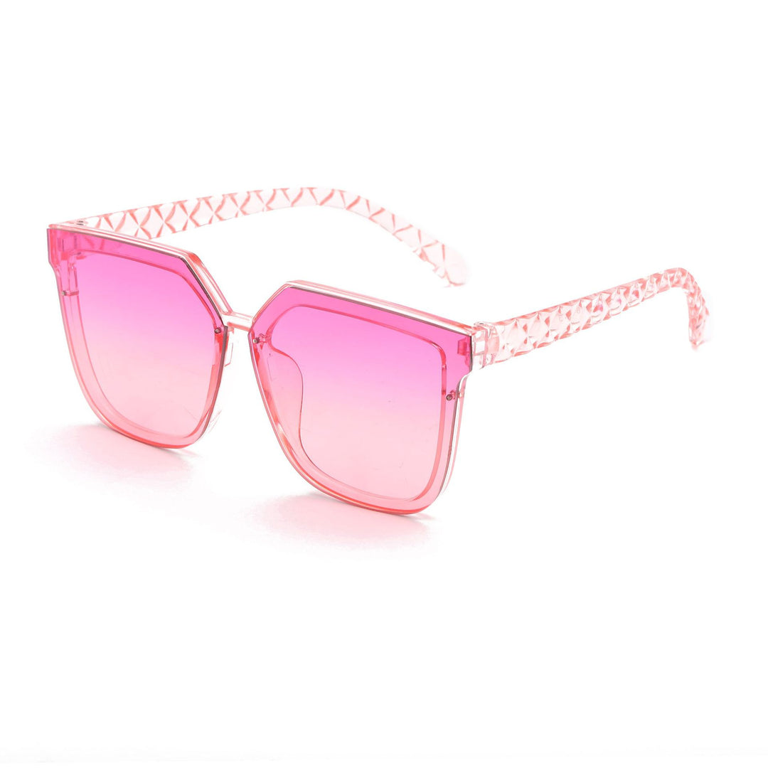 Dame modische solbrille med innovativ polygonal design Luvikno