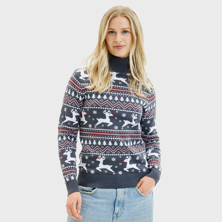 Luvik | Stilig Highneck julegenser - Dame