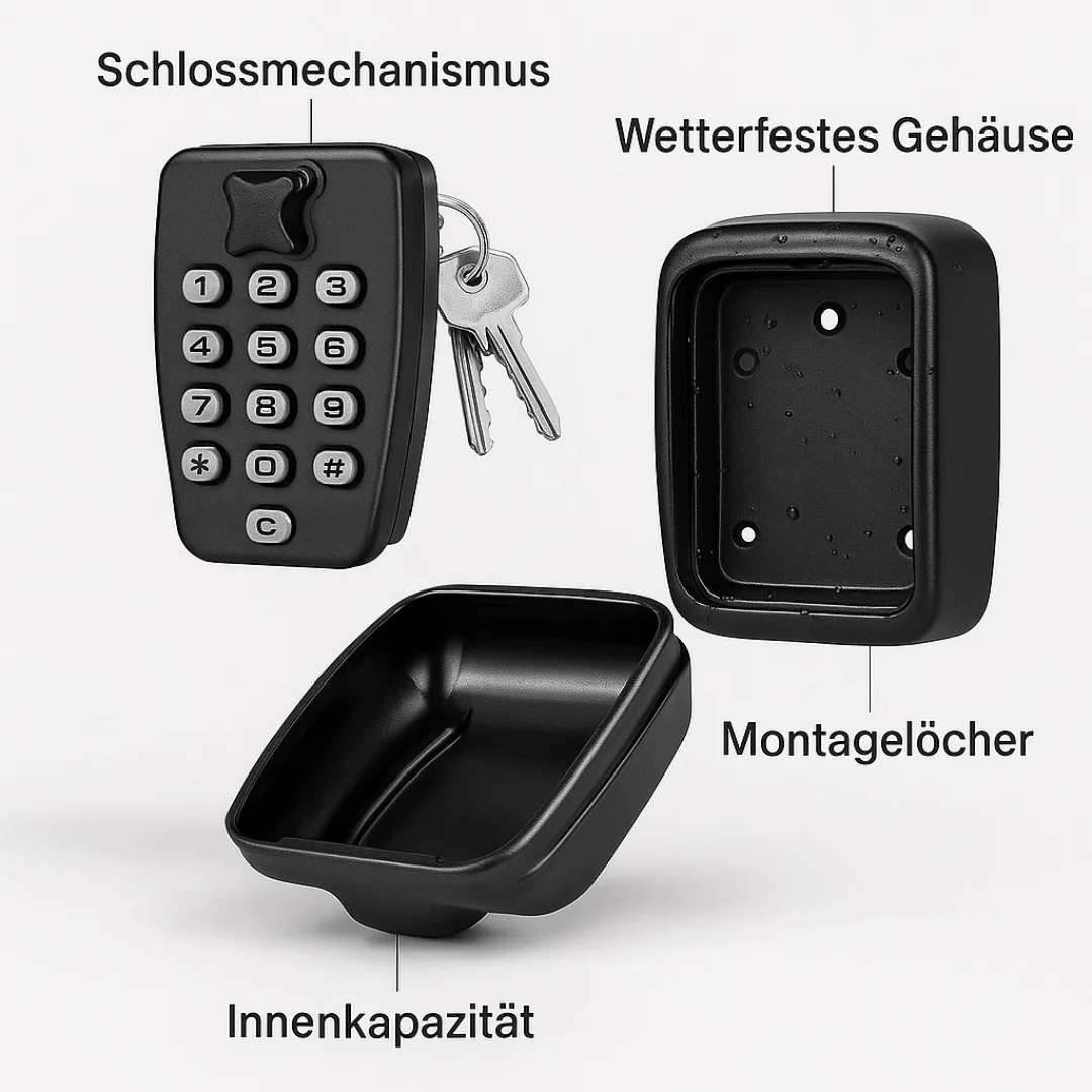 KeyGuard Utendørs Safe – Værbestandig Veggmontert Nøkkelboks | Luvikno