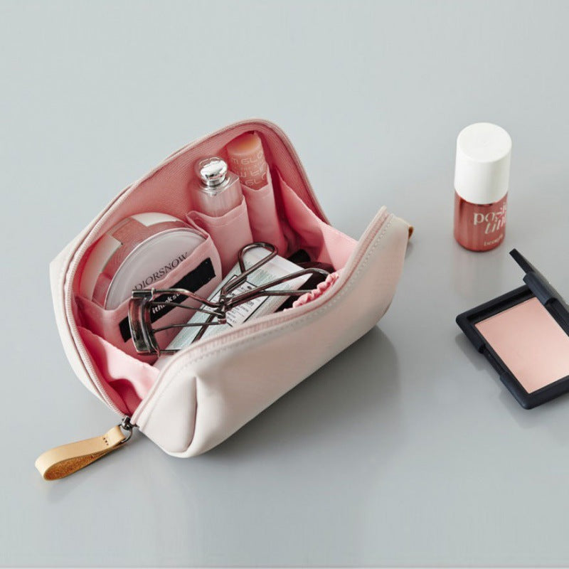 Solid Color Cosmetic Case with Double Zipper | Luvikno
