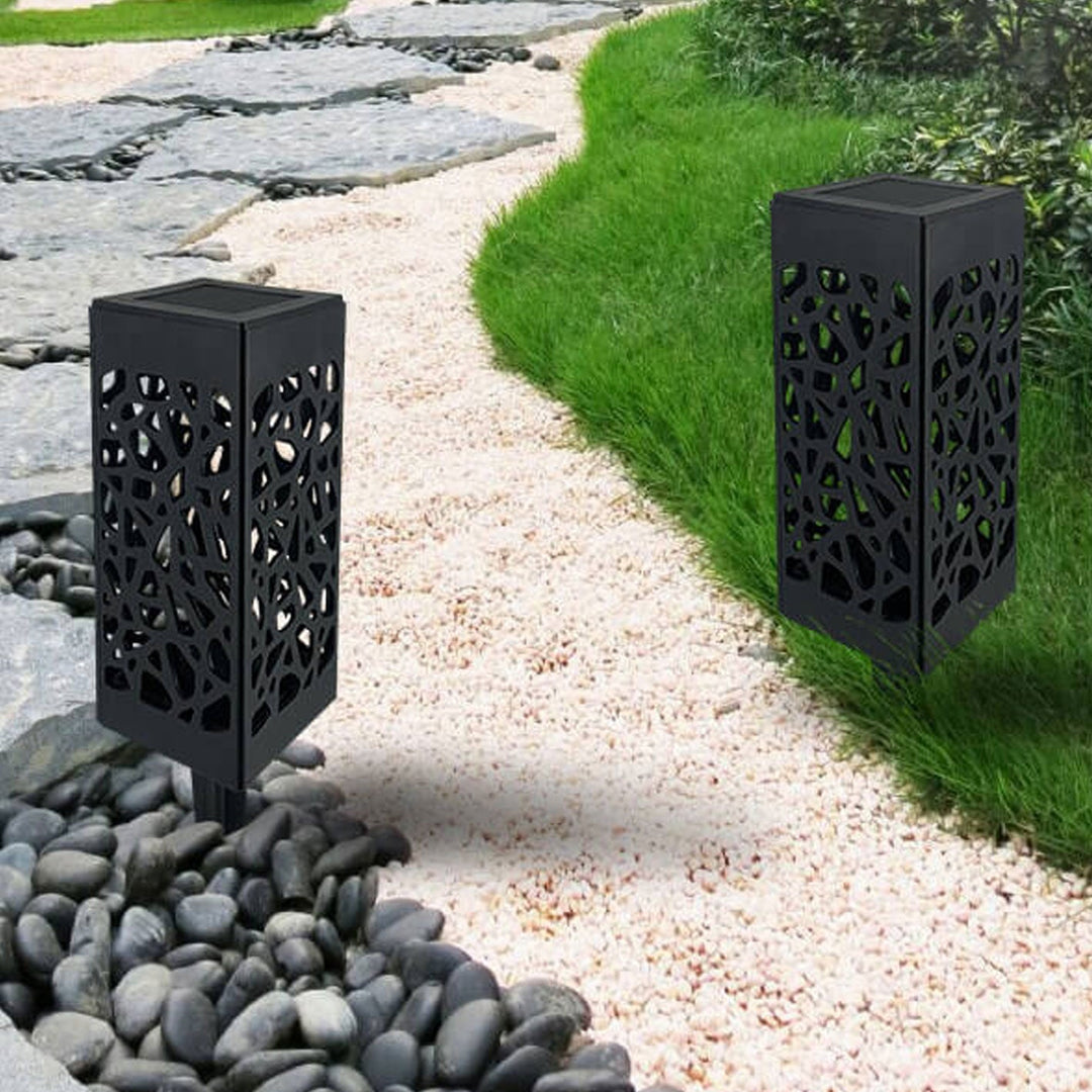 Kreativ Hullete Square Column LED Utendørs Gress Innsett Landskapslys | Luvikno