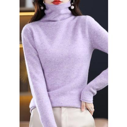 Luvik | Luksus Cashmere Neule Naisille Pehmeä Pystypaitapusero, Lämmin & Tyylikäs