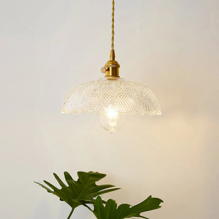 OpulentGlow Pendel – Elegant Glass Henge Lamp Luvikno