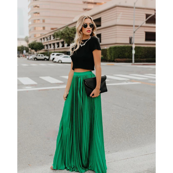 Luvik | Elegant Pleated Long Skirt