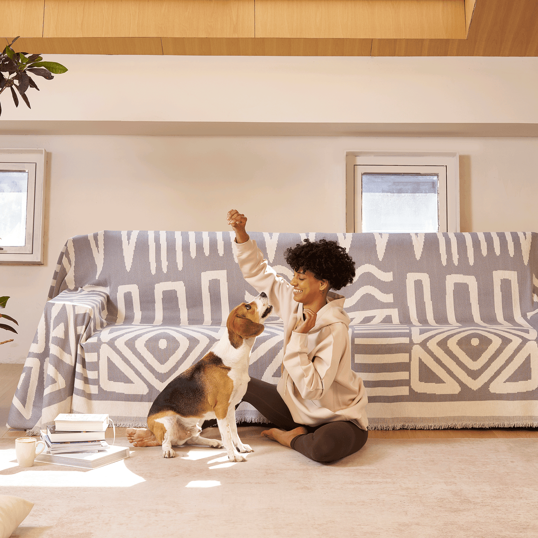 Geometrisk Boho Stil Sofa Trekk - Moderne, Stilig & Holdbar Sofa Beskyttelse | Luvikno