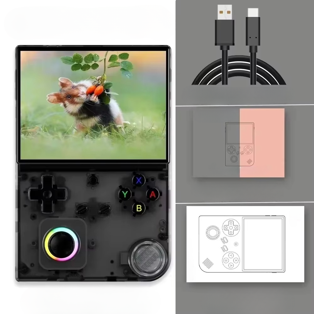 64-Bit Retro Håndholdt Spillkonsoll med 4-Tommers IPS-Skjerm, WiFi og Bluetooth Luvikno