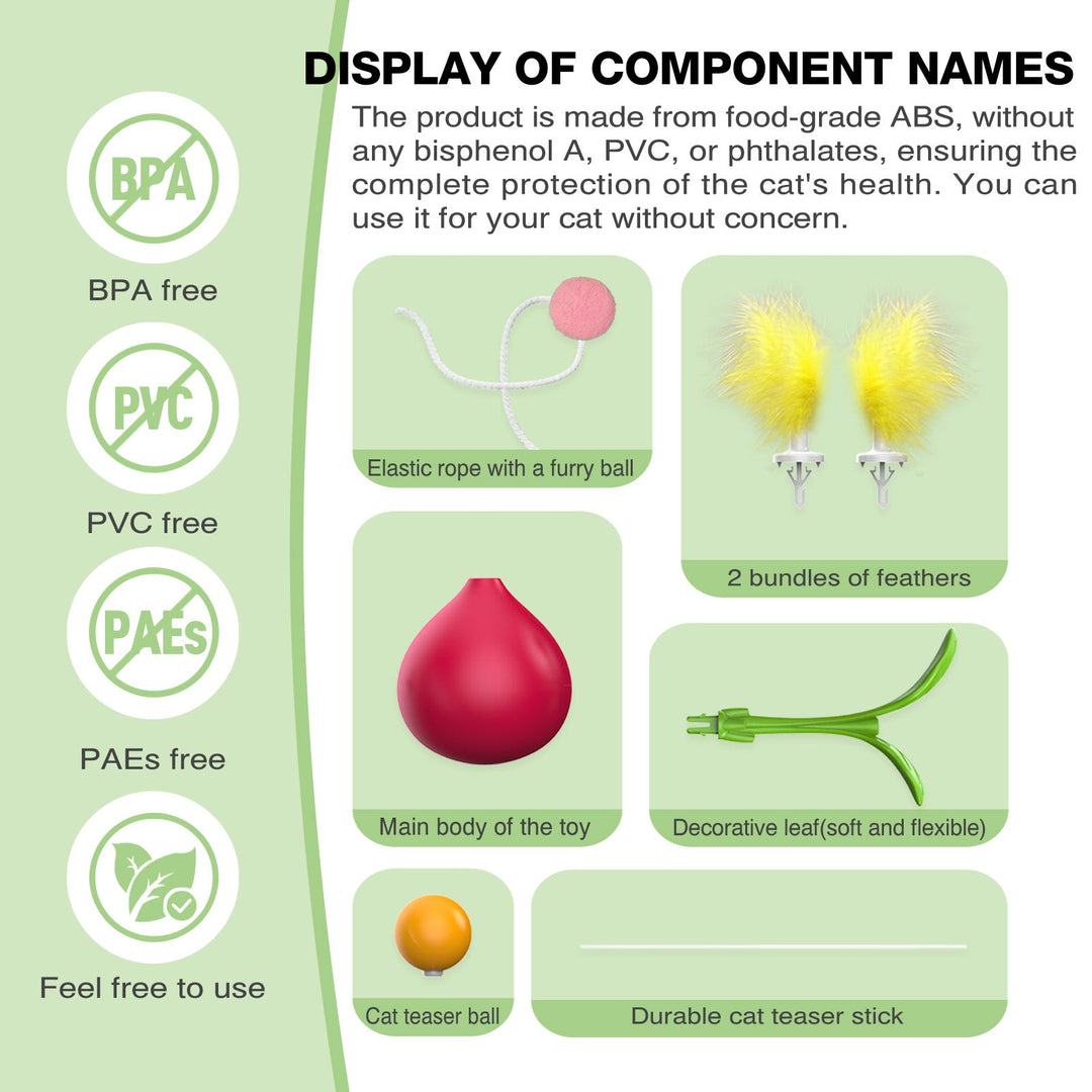 Cherry Radish Vobble Leke – DIY Teaser Lekepinne for Katter Luvikno