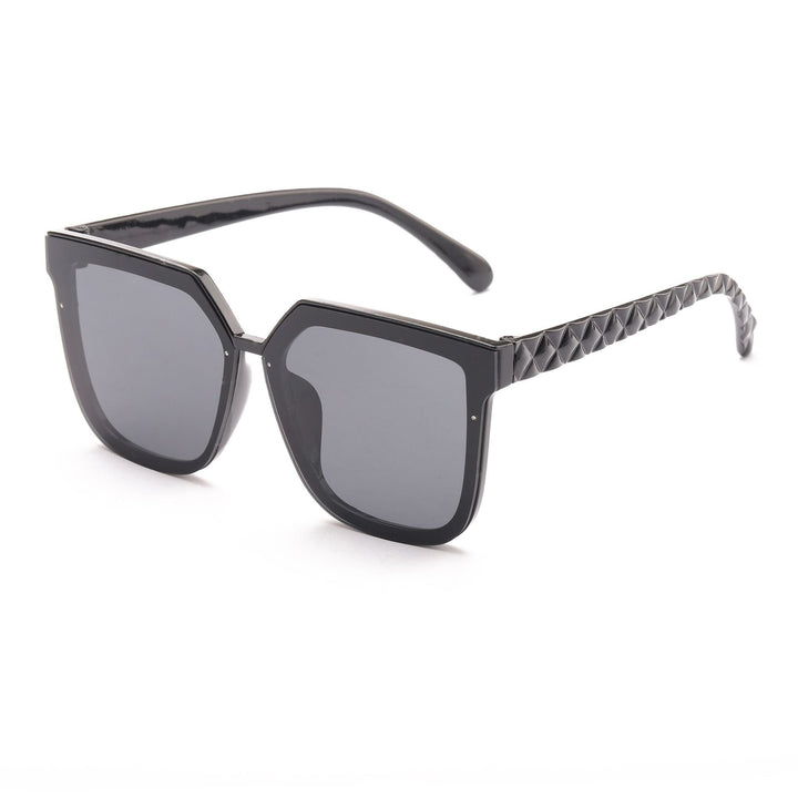 Dame modische solbrille med innovativ polygonal design Luvikno