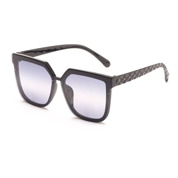 Dame modische solbrille med innovativ polygonal design Luvikno