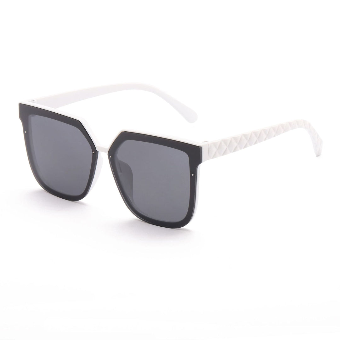 Dame modische solbrille med innovativ polygonal design Luvikno